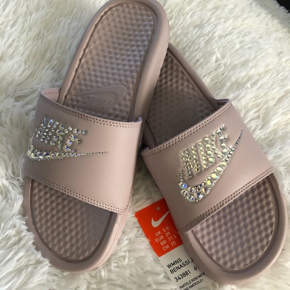 CUSTOM Rhinestone Nike Slides - Picture 5 of 5